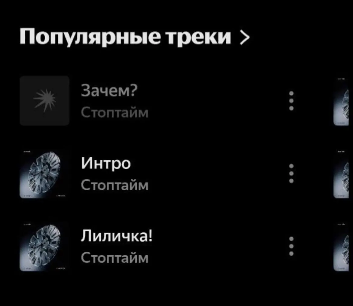 Песня «Зачем?» коллектива «Стоптайм» стала недоступна на сервисе по требованию ведомства — при попытке воспроизвести композицию платформа сообщает о блокировке. Участники группы ранее подвергались преследованиям и покинули Россию.