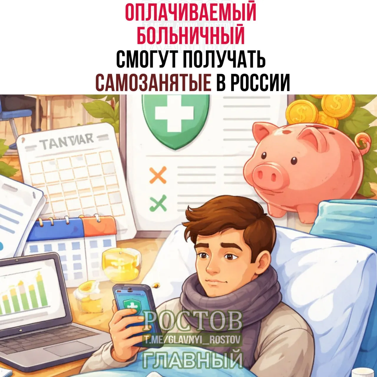 Самозанятые смогут претендовать на оплату больничного: базовая выплата 35 000 ₽ при взносах 1 344 ₽ в месяц и 50 000 ₽ при взносах 1 920 ₽. Оформление возможно через «Мой налог», «Госуслуги» или ПФР.