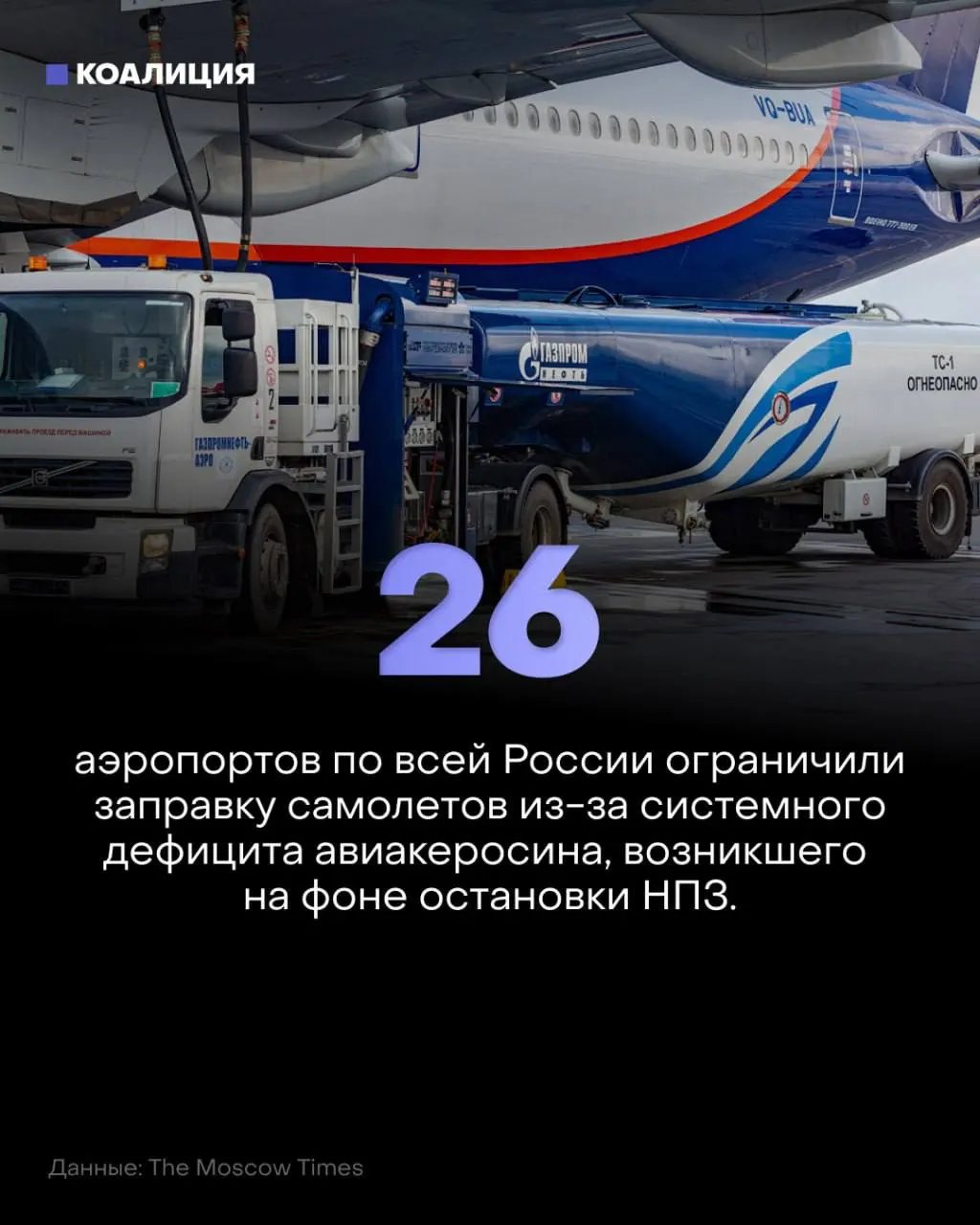 В 26 российских аэропортах ограничена заправка самолётов и введён режим в Пулково до 2027 года; запрет экспорта керосина и рост цен на рынке усложняют ситуацию.