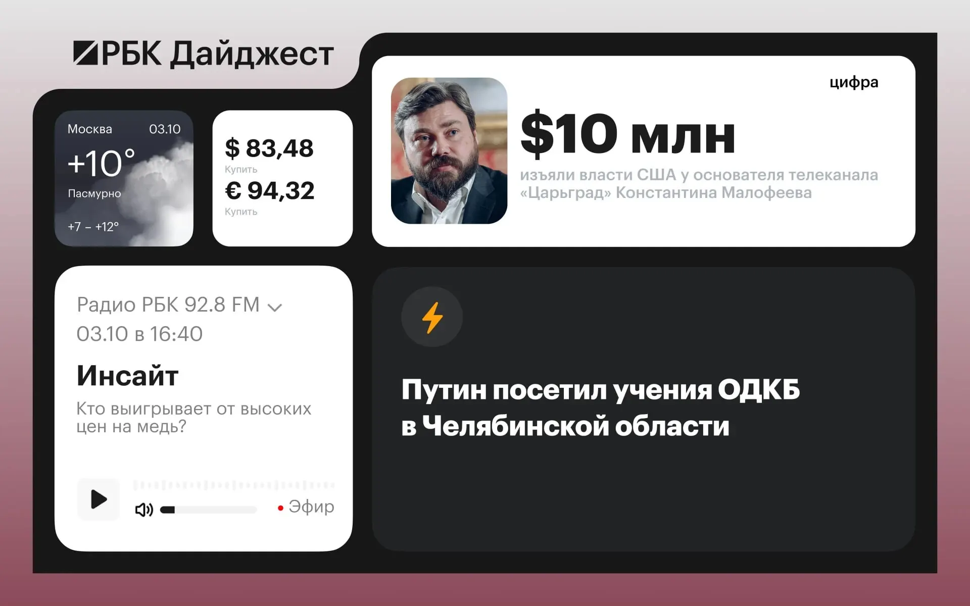 Ключевые события вечера: визит Владимира Путина в Челябинскую область, дипломатические заявления по безопасности в Черном море, санкции Японии и экономические новости.